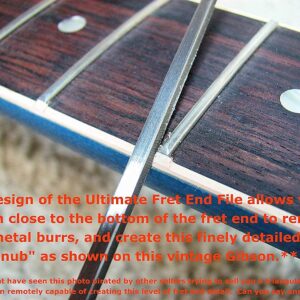 FretGuru Ultimate Fret End File 2 - Fix Sharp Fret Ends, Fret Sprout, Fret End Dressing File Pro Luthier Tool Guitar Tech [FINALLY AVAILABLE AGAIN - ADVANCED NEW DESIGN SHIPPING NOW]