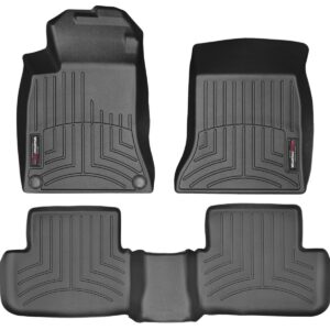 WeatherTech Custom Fit FloorLiners for Mercedes AMG CLA 45, CLA 45 AMG, GLA 45 AMG, CLA-Class, GLA-Class, AMG GLA 45-1st & 2nd Row (44515-1-2), Black