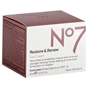 boots no7 restore & renew day cream(spf 15) 1.6 oz