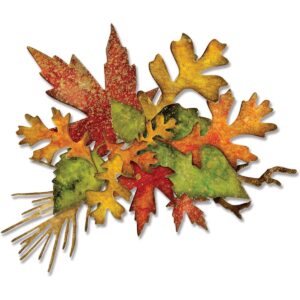 Sizzix 660955 Thinlits Die Set, Fall Foliage by Tim Holtz, 14/Pack