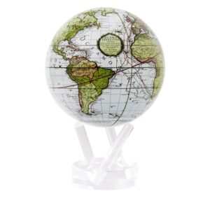 mova globe antique terrestrial white 4.5"