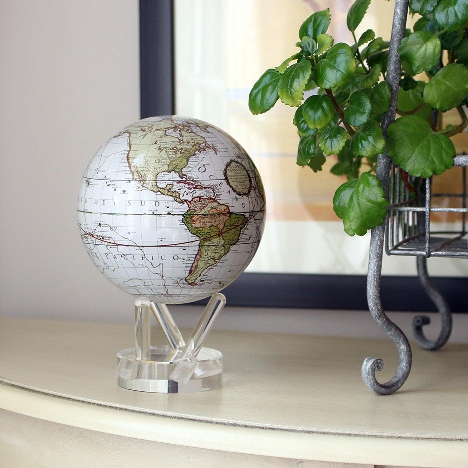 MOVA Globe Antique Terrestrial White 4.5"