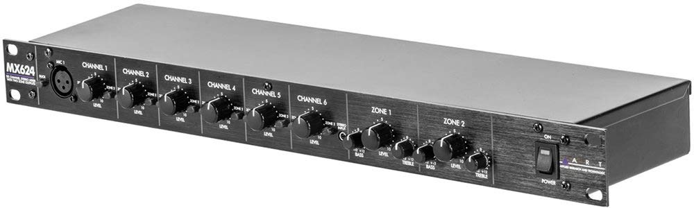 ART MX624 6-channel Stereo Mixer with Dual Zone Outputs