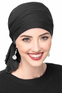 headcovers unlimited slip-on scarf - cancer headwear for women (black)