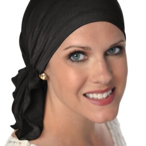 Headcovers Unlimited Slip-On Scarf - Cancer Headwear for Women (Black)