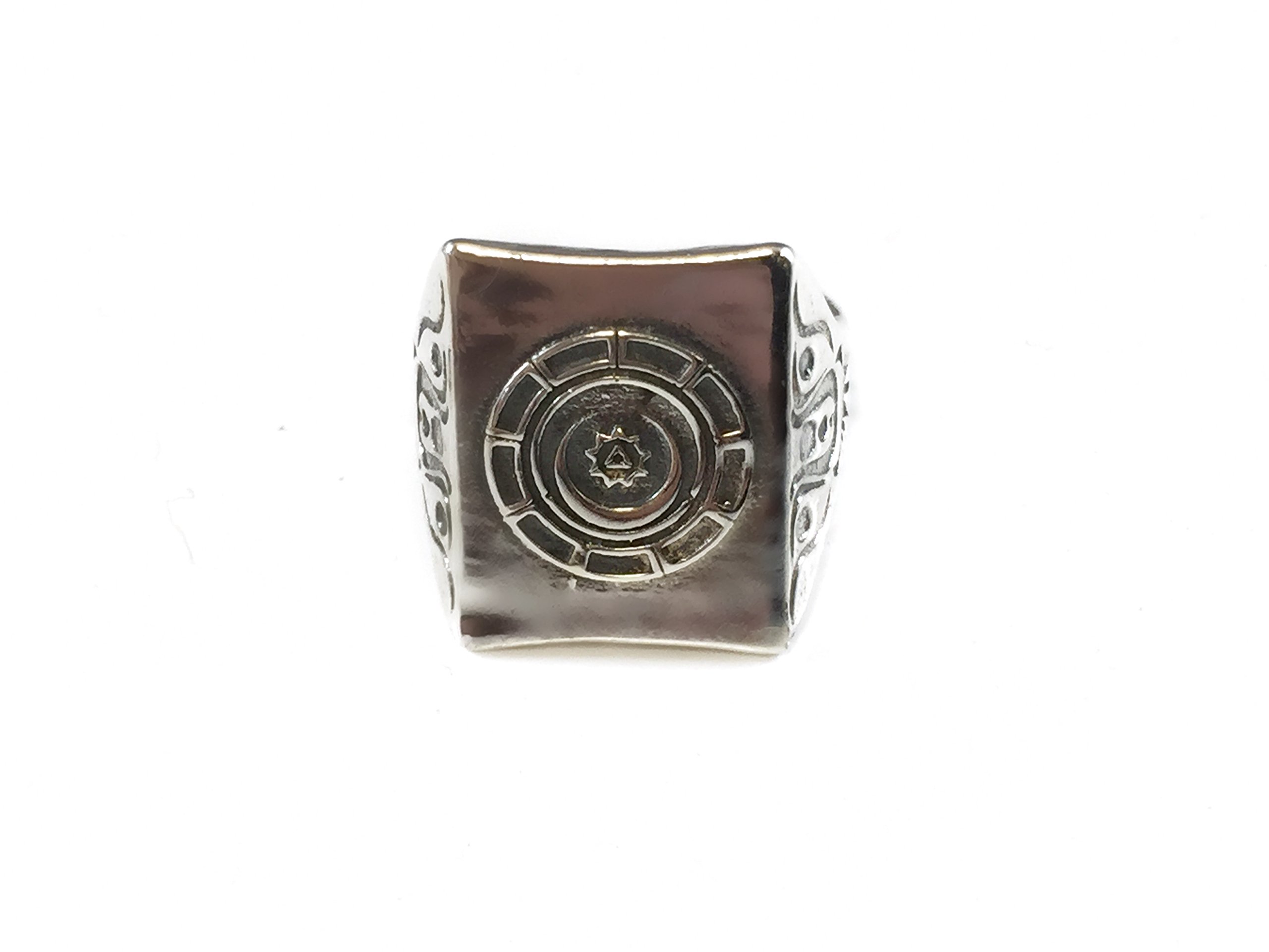 EZI ZINO Crop Circle Pewsey White Horse 2007 Mayan Code Sterling Silver 925 Ring (7)