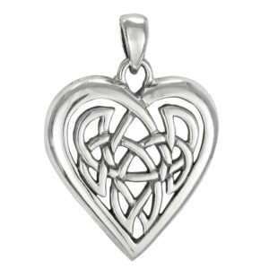 moonlight mysteries elegant sterling silver celtic knot heart love knotwork pedant