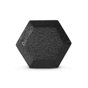 CAP Barbell Cast Iron Hex Dumbbell, Black, Single, 25 lb