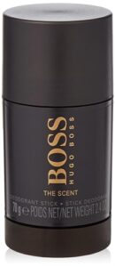 hugo boss the scent deodorant stick for men – with notes of ginger, maninka fruit & leather accords – 2.4 oz.