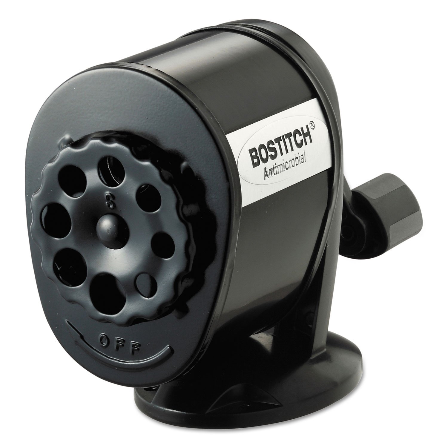 Bostitch MPS1BLK Counter-Mount/Wall-Mount Manual Pencil Sharpener, Black