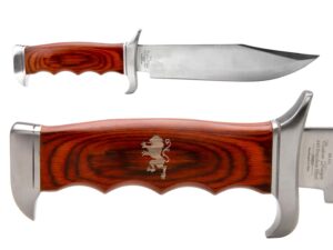 ndz performance elk ridge outdoor hunting fixed blade full tang knife heraldic lion 1