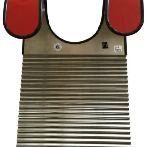 Zydeco Washboard "Red & White Cajun Fleur De Lis Key of Z Rubboards Free Scratchers Frottoir Scrubboard Zydeco Washboard Percussion Instrument Handmade Louisiana Made By Tee Don Authentic Original