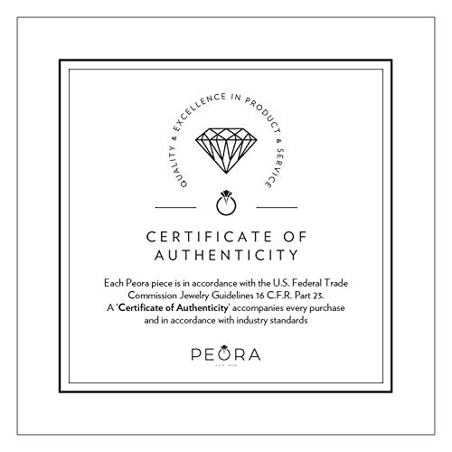 PEORA 14K White Gold Swiss Blue Topaz and Diamond Ring for Women, Natural Gemstone Birthstone, 2.25 Carats Round Shape 8mm, Size 7