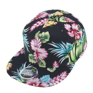 the vintage year urban flat bill snapback blank hawaiian two tone cotton adjustable hip hop hats baseball caps (hawaiian)