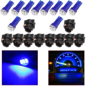 cciyu T5 Blue Instrument Dashboard Gauge Cluster Light 3-3014 SMD LED Wedge Lamp Bulbs Light T5 74 37 286 18 12v Instrument Light