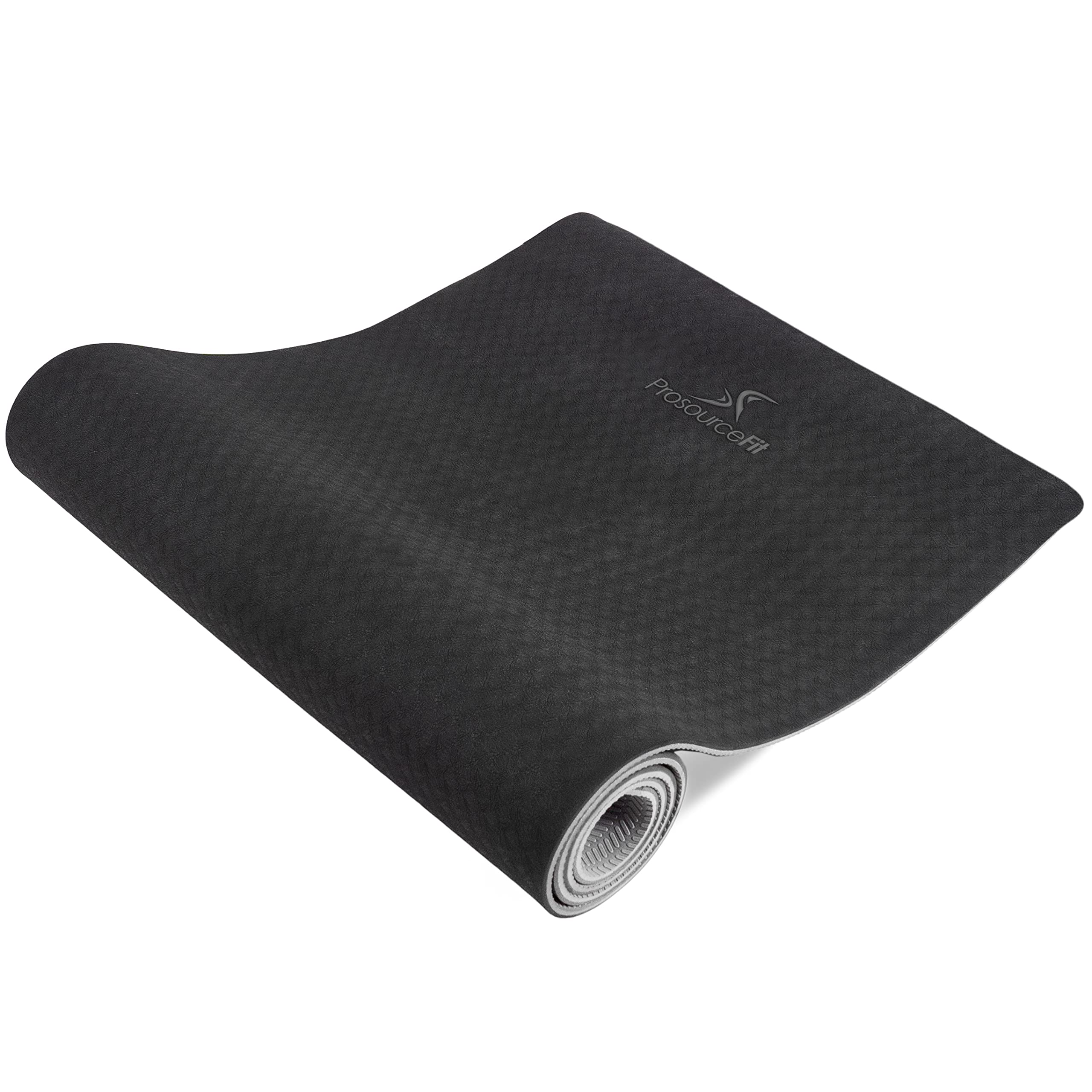 ProsourceFit Natura TPE Yoga Mat 1/4" (6mm) Thick, 72" Long, Reversible with High-Density Cushion & Non-slip Texture, Eco-conscious & Hygienic