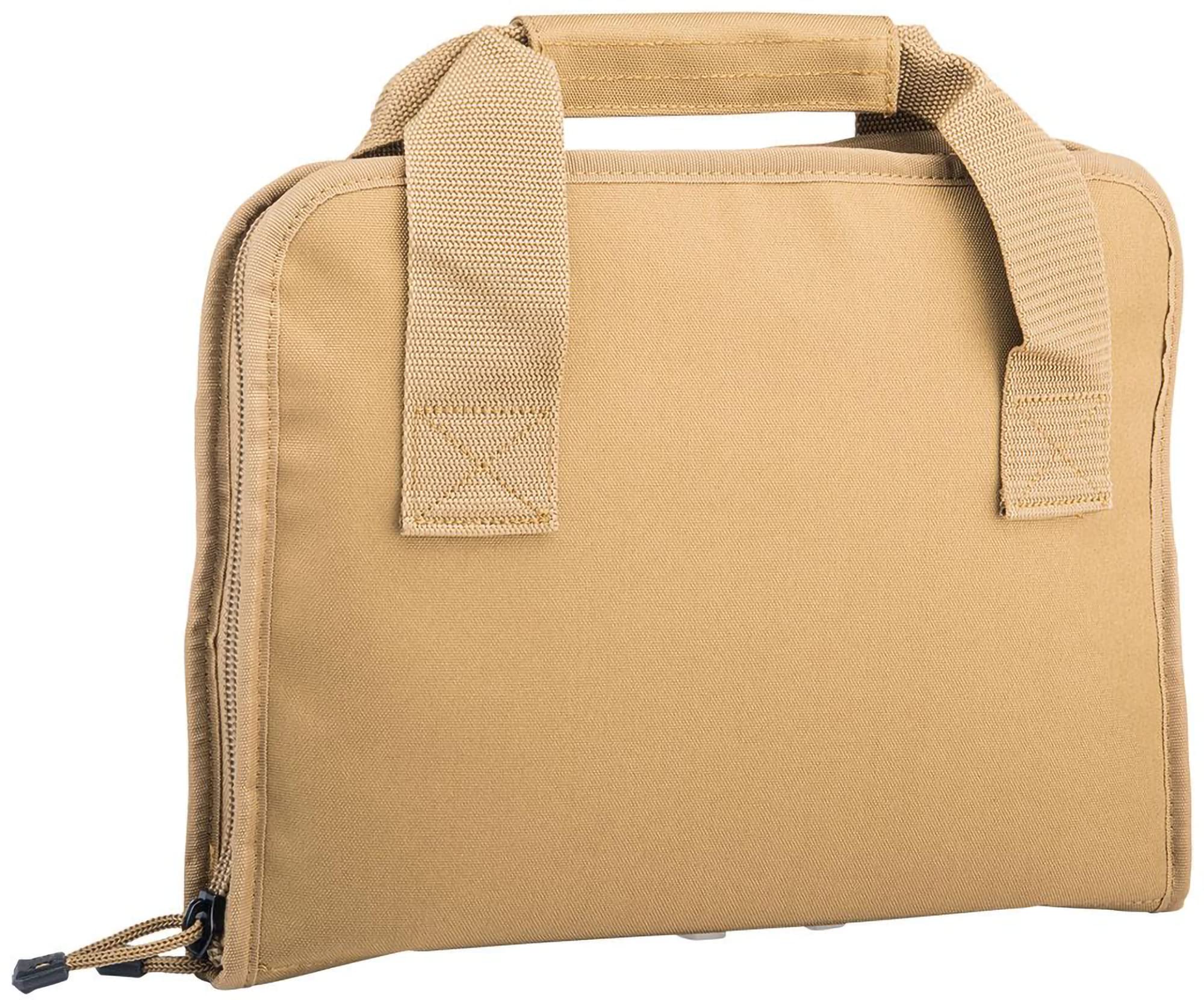 Evike 12"x14" Padded Double Airsoft Pistol Handgun Carrying Case (Color: Tan) - (PID: 50631)