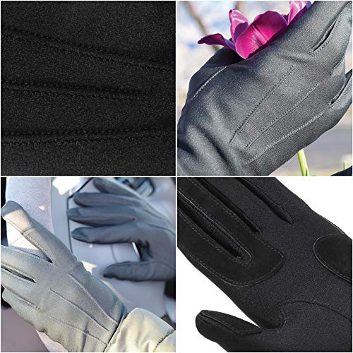 isotoner womens Stretch Classics Fleece Lined Winter Gloves, Black, One Size US