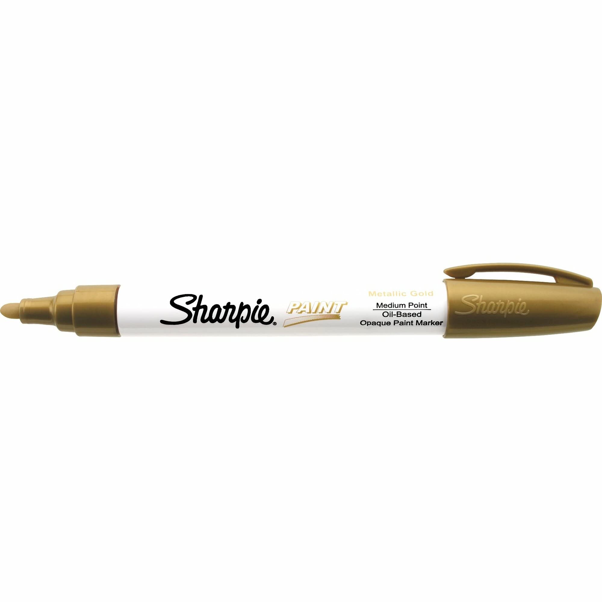 SHARPIE Oil-Based Paint Marker, Medium Point, Metallic Gold, 1 Count - Great for Rock Painting