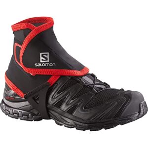 salomon trail gaiters high running gaiters , black, 4.5-7