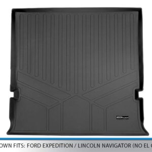 MAXLINER Cargo Trunk Liner Floor Mat Behind 2nd Row Black Compatible with 03-17 Ford Expedition/Lincoln Navigator (No EL or L Models)