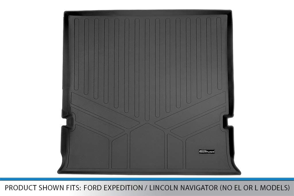 MAXLINER Cargo Trunk Liner Floor Mat Behind 2nd Row Black Compatible with 03-17 Ford Expedition/Lincoln Navigator (No EL or L Models)