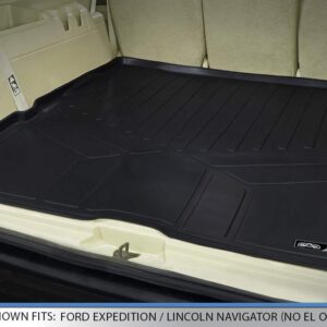 MAXLINER Cargo Trunk Liner Floor Mat Behind 2nd Row Black Compatible with 03-17 Ford Expedition/Lincoln Navigator (No EL or L Models)