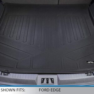 MAXLINER Custom Fit 2 Row Floor Mats and Cargo Liner Set Black for 2015-2021 Ford Edge