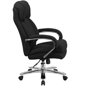 Flash Furniture Hercules Series Swivel Office Chair with Loop Arms, Ergonomic High-Back Executive Chair with Padded Seat and Arms, Black