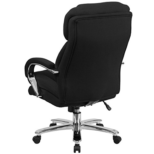 Flash Furniture Hercules Series Swivel Office Chair with Loop Arms, Ergonomic High-Back Executive Chair with Padded Seat and Arms, Black