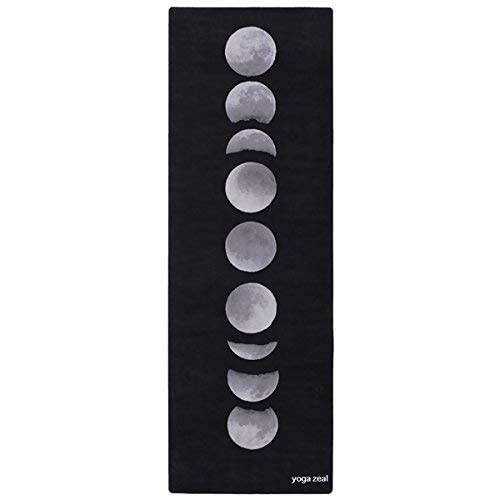 Yoga Zeal Moon Phases Yoga Mat - Luxuriously Soft, Non-Slip, Hot Yoga Mat