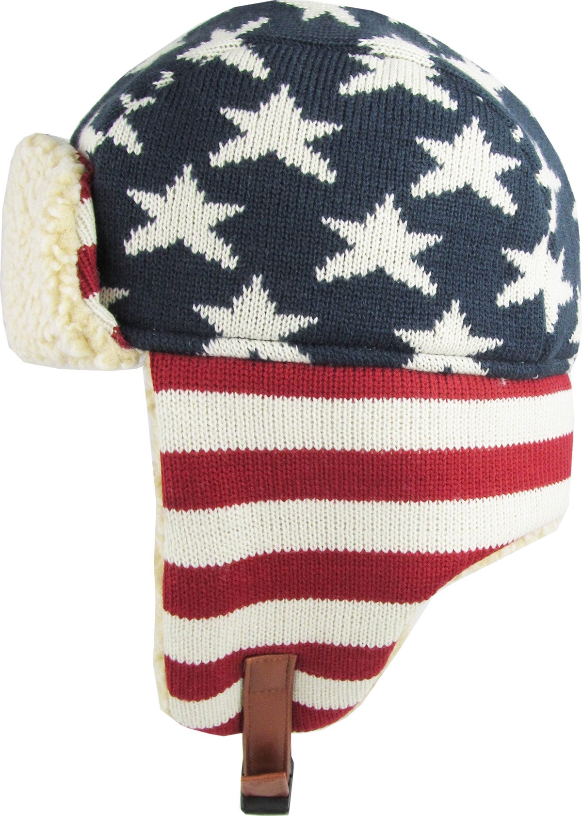 KBW-617 NAV-RED Stars and Stripes America Flag Aviator Trapper hat Trooper Ear Flaps Ushanka Eskimo Warm Winter Cold