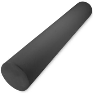 crown sporting goods 36" x 6" premium eva foam roller – firm, dense, and shape-restoring (black)