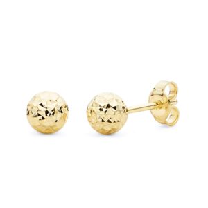 14k yellow gold ball earrings