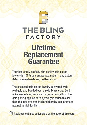 The Bling Factory 7mm Gold Plated Tension Set Round Brilliant CZ Solitaire Ring, Size 6.5