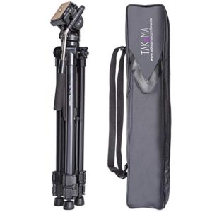 Takama 66" 3 Section Flip Video Camera Tripod withFluid Drag Head