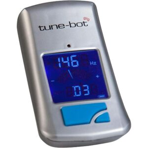 tune-bot gig clip-on digital drum tuner with backlit lcd display for acoustic drums