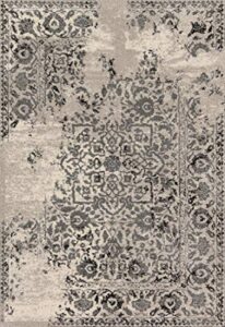 loloi emory ivory/charcoal 5'-3" x 7'-7" area rug