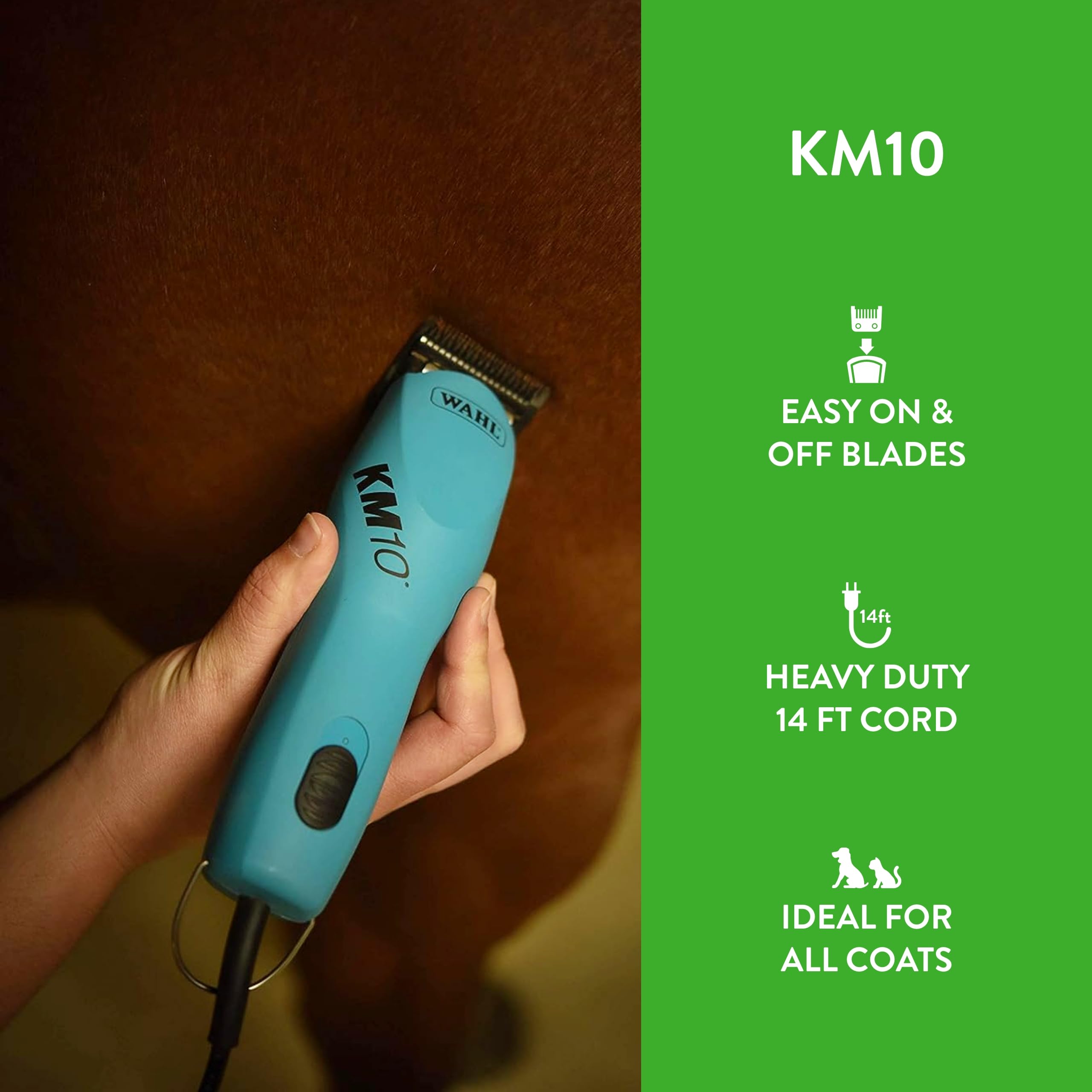 Wahl Professional Animal KM10 2-Speed Brushless Motor Pet, Dog, and Horse Clipper Kit - Berry