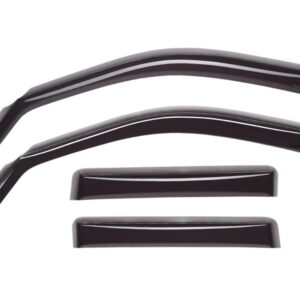 WeatherTech Custom Fit Side Window Deflectors for Acura TLX - (82777), Front & Rear Set - Dark Tint