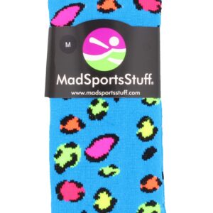 MadSportsStuff Exotic Leopard Over the Calf Socks (Neon Leopard, Small)