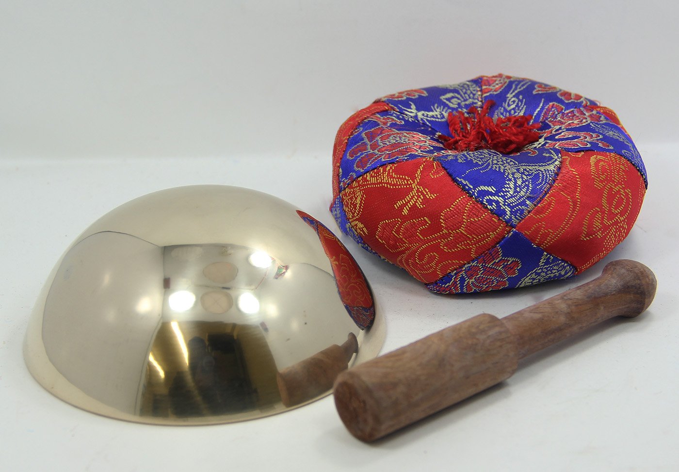 DharmaObjects Tibetan Buddhist Meditation Ring Gong Singing Bowl