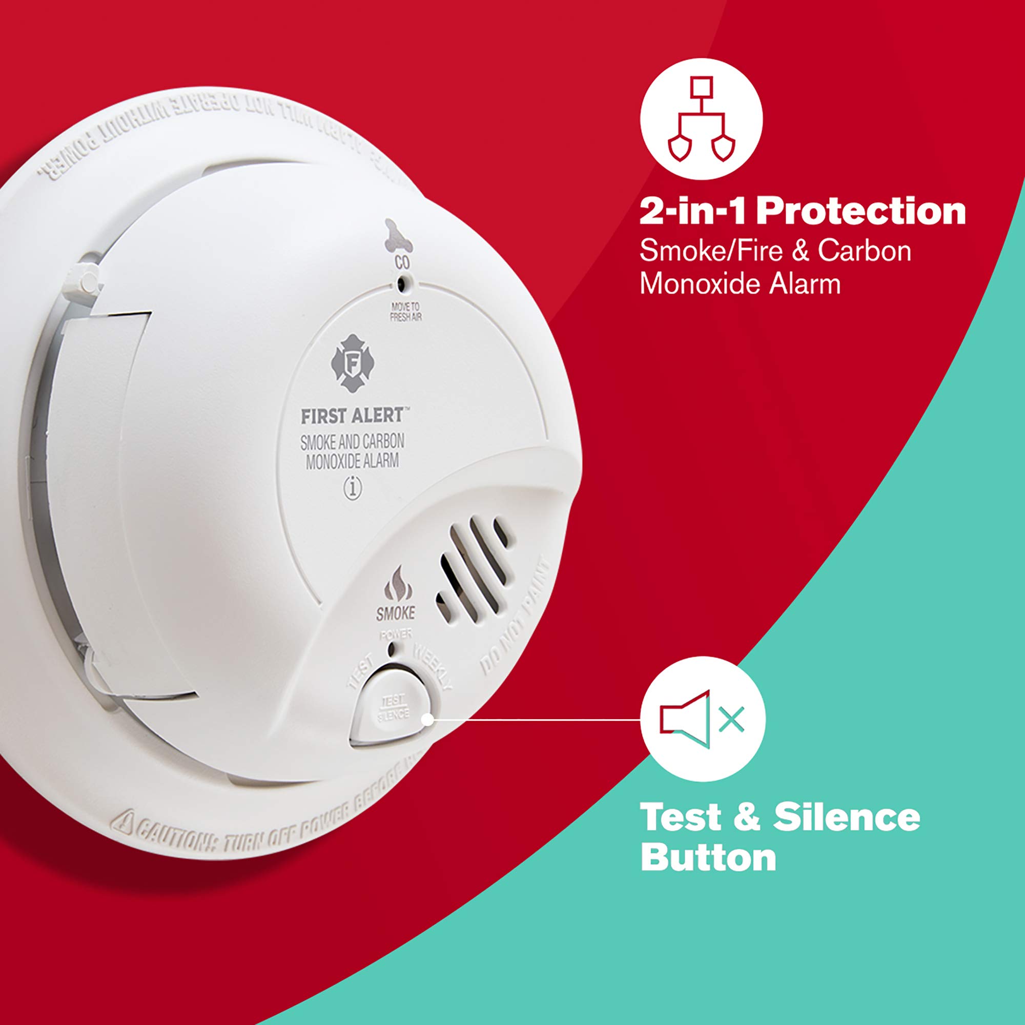 First Alert BRK SC9120B-12 Hardwired Smoke and Carbon Monoxide (CO) Detector with Battery Backup, 12-Pack