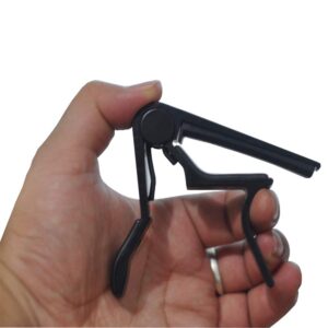 Guitar Picks Guitar Capo Acoustic Guitar Accessories Trigger Capo Key Clamp Black With 6 Pcs Guitar Picks