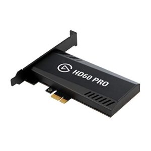 Elgato HD60 Pro1080p60 Capture and Passthrough, PCIe Capture Card, Low-Latency Technology, PS5, PS4, Xbox Series X/S, Xbox One, black