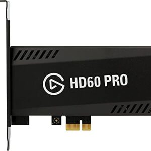 Elgato HD60 Pro1080p60 Capture and Passthrough, PCIe Capture Card, Low-Latency Technology, PS5, PS4, Xbox Series X/S, Xbox One, black