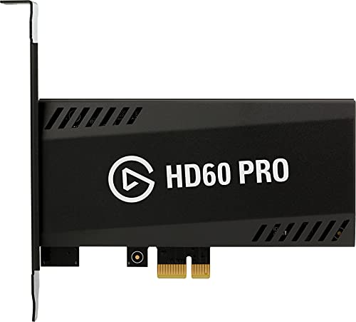 Elgato HD60 Pro1080p60 Capture and Passthrough, PCIe Capture Card, Low-Latency Technology, PS5, PS4, Xbox Series X/S, Xbox One, black