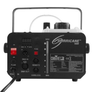 CHAUVET DJ Hurricane 1600 Compact High-Output Fog Machine w/Timer Remote & Automatic Shut-Off, BLACK