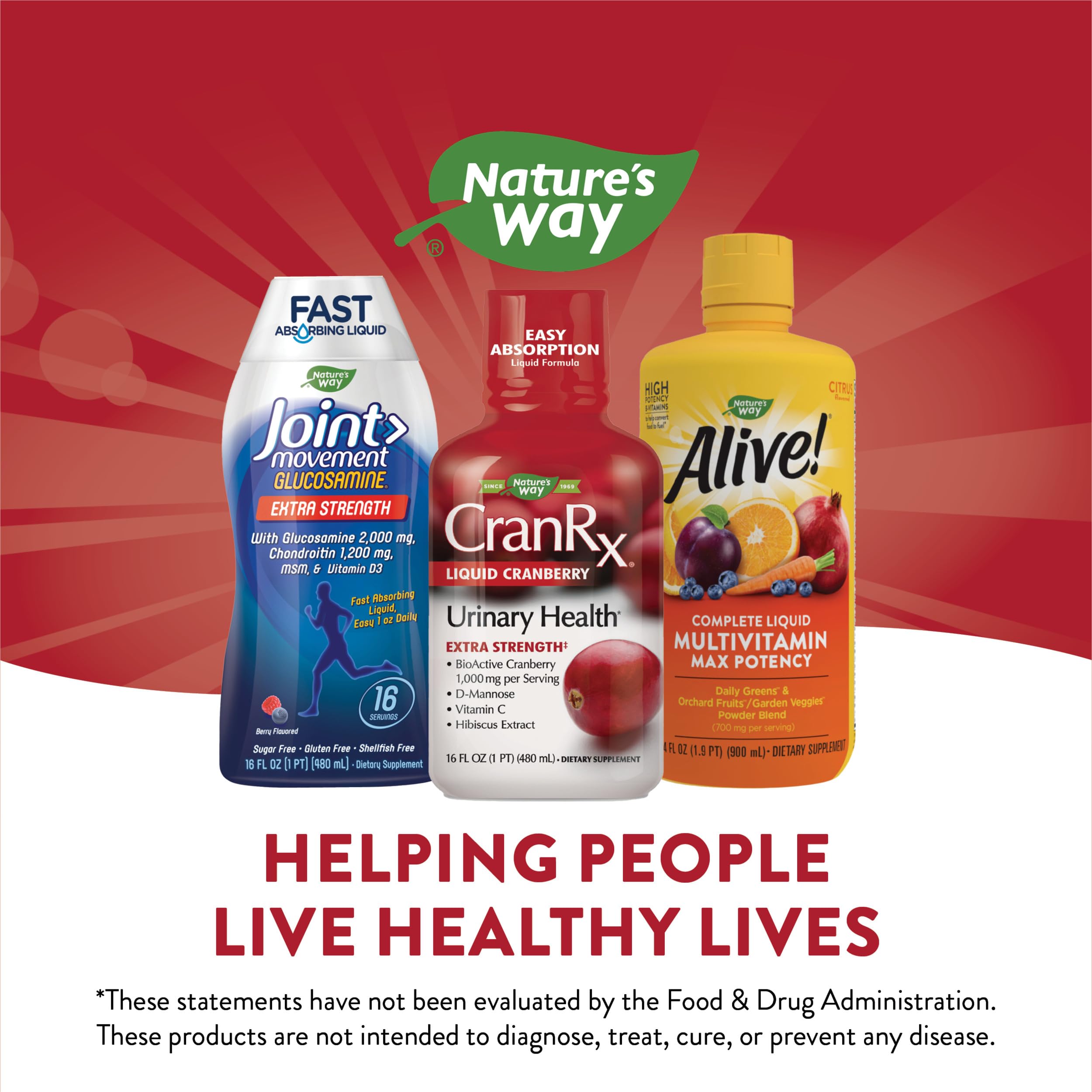 Nature's Way CranRx Extra Strength Cranberry 1,000 mg, D-Mannose + Vit C + Hibiscus, 16 fl. oz.