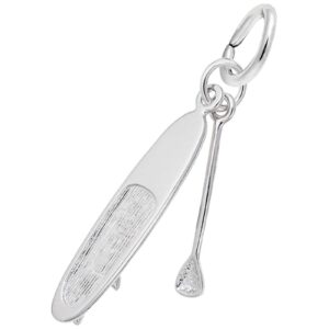 rembrandt paddle board charm, sterling silver